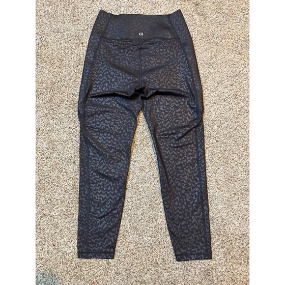 NEW Gap Fit Recycled Power 7/8 High-Rise Black Animal Print Leggings Medium - Picture 6 of 10
